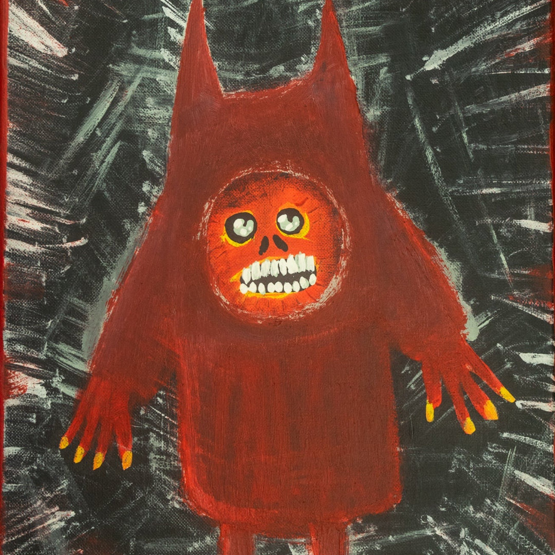 Little Red Guy Goes Trick Or Treating