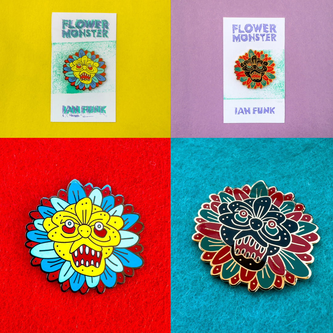 Flower Monster Enamel Pin