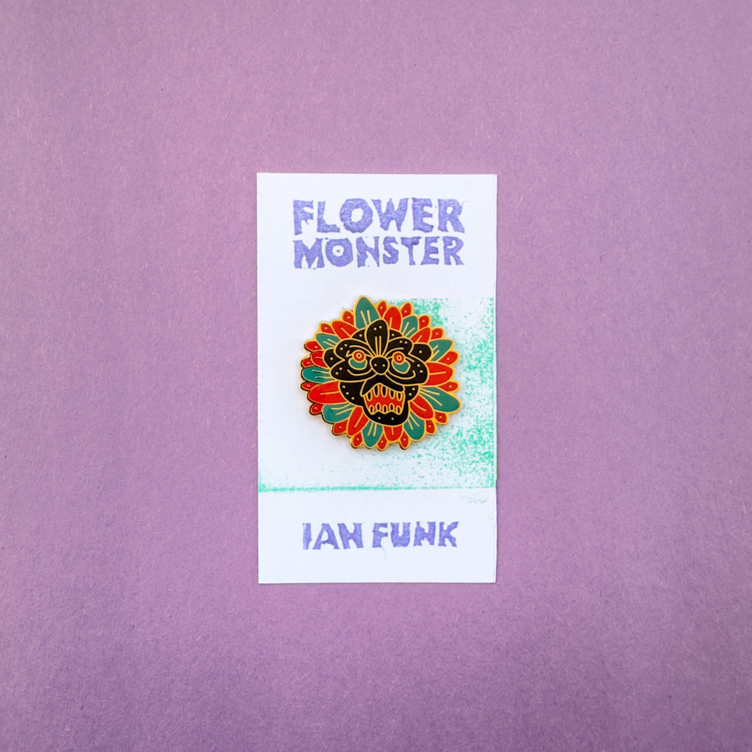Flower Monster Enamel Pin